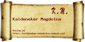 Kaldeneker Magdolna névjegykártya